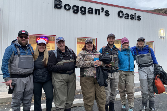 United Women on the Fly and Silver Bow guides Kelby and Bjorn at Boggan's Oasis