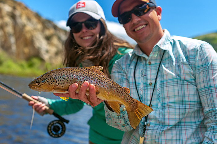 Sean Visintainer and Jennifer Nepean on the Big Hole River, July 2019. Photo by Michael Visintainer.