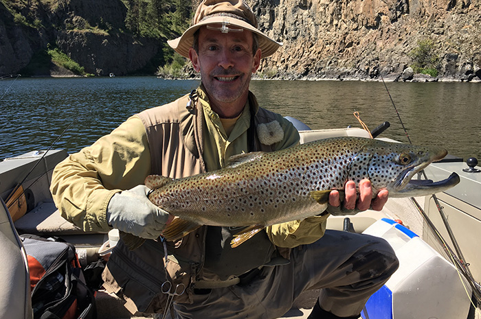 Fly angler Kurt Temple with a trophy 29