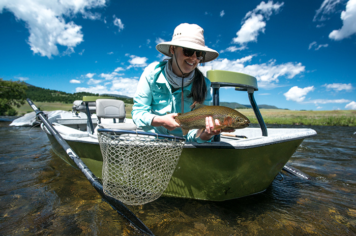 Fly fishing the Madison River in Montana during the 4th of July. 