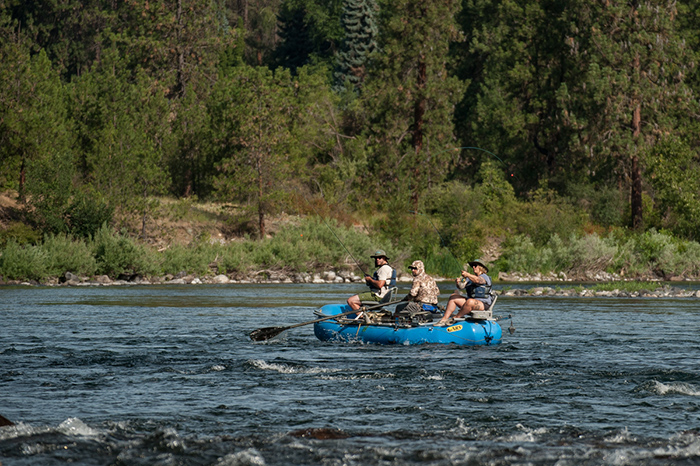 Silver Bow guided fly fishing trips on the Spokane River during the early morning hours.