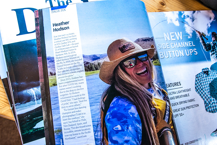Heather Hodson, founder of Spokane Women on the Fly and United Women on the Fly, as well as Silver Bow women's fly instructor is featured for her efforts to create a more inclusive community in fly angling.