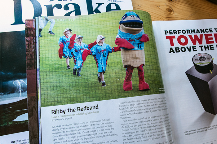 The summer 2020 Drake Magazine featuring the Redband Rally campaign by the Spokane Indians ball team to help raise awareness for the troubled Spokane River Redband trout.