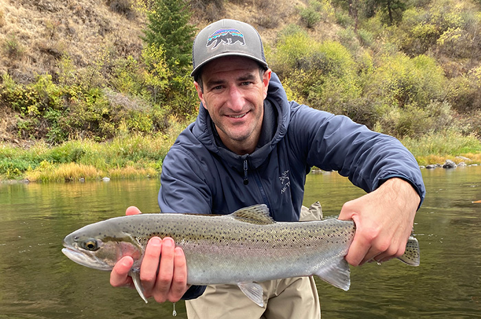 A good Grande Ronde hatchery steelhead caught with Silver Bow guide Kenyon Pitts.