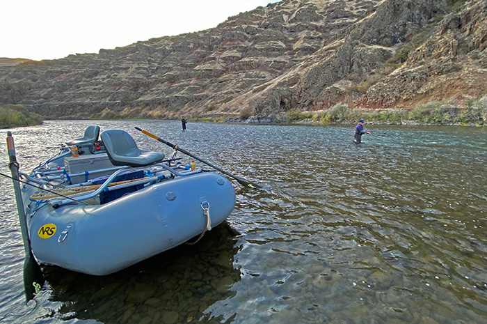 Fly anglers swinging the Grande Ronde River for steelhead.