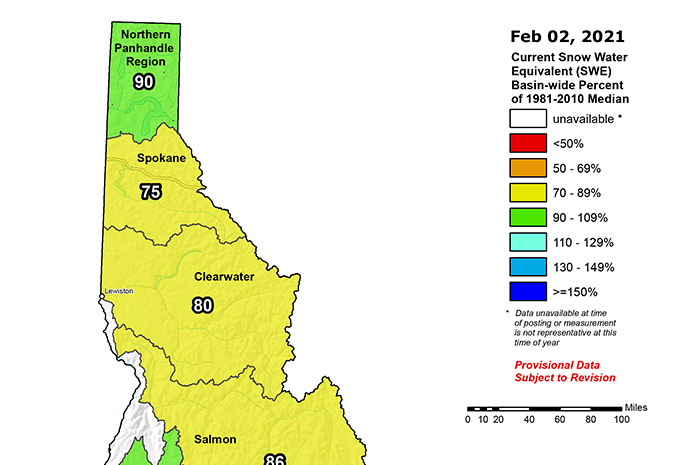 North Idaho Snow Pack