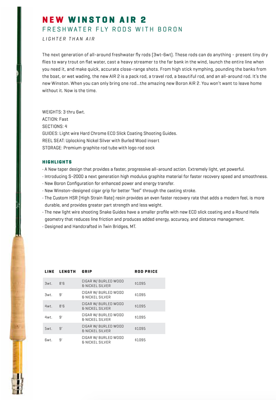 Winston Air 2 Fly Rods