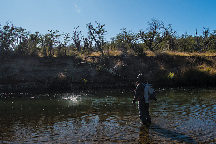 Angler Aaron Banks hooked up on a Rio Pico trout.