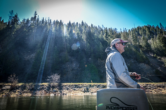 Fly fishing the St. Joe River in Idaho for cutthroat trout.