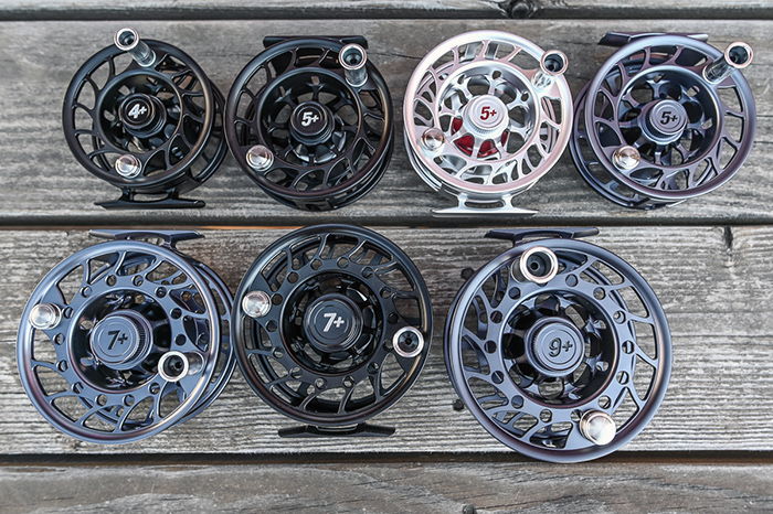 Hatch ICONIC 4+, 5+, and 7+ Fly Reels.