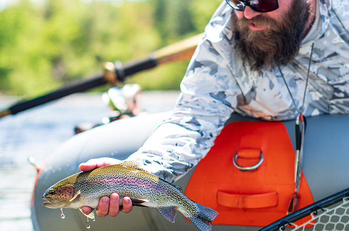 Silver Bow guide Bjorn Ostby enjoying some fishing on the Spokane River. 