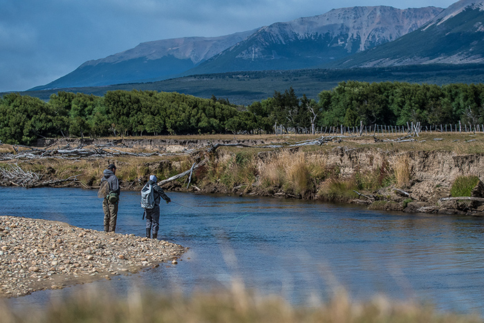 Fly fishing the Rio Pico, Argentina.