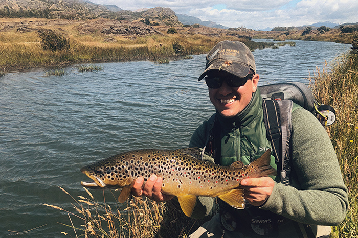 Fly fishing the Rio Pico Region at Las Pampas, Lodge Patagonia, Argentina.