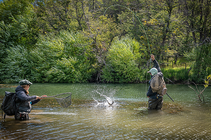 Fly fishing Las Pampas, Chubut, Argentina