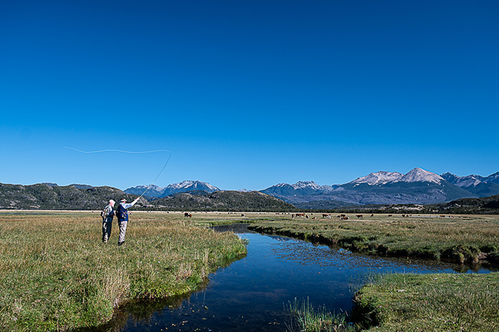 Fly fishing Las Pampas, Chubut, Argentina