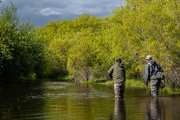 Fly fishing Las Pampas, Chubut, Argentina