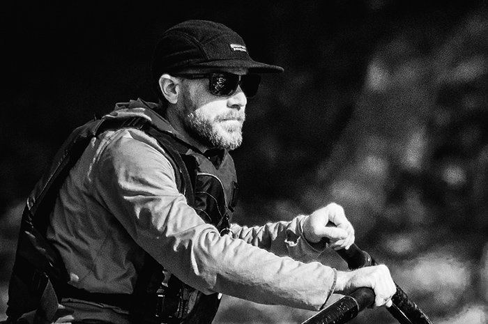 Jesse Retan rowing the Spokane River