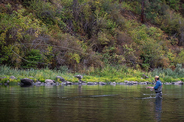 Bo Brand spey casting on the Grande Ronde River, Washington