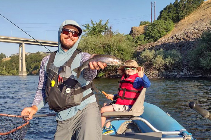 Guide Kenyon Pitts with a happy young angler.