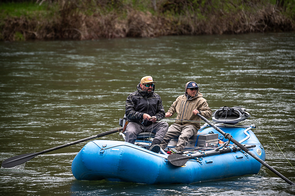 Bo and Jesse drifting and fly fishing the North Fork of the Coeur d'Alene River. 