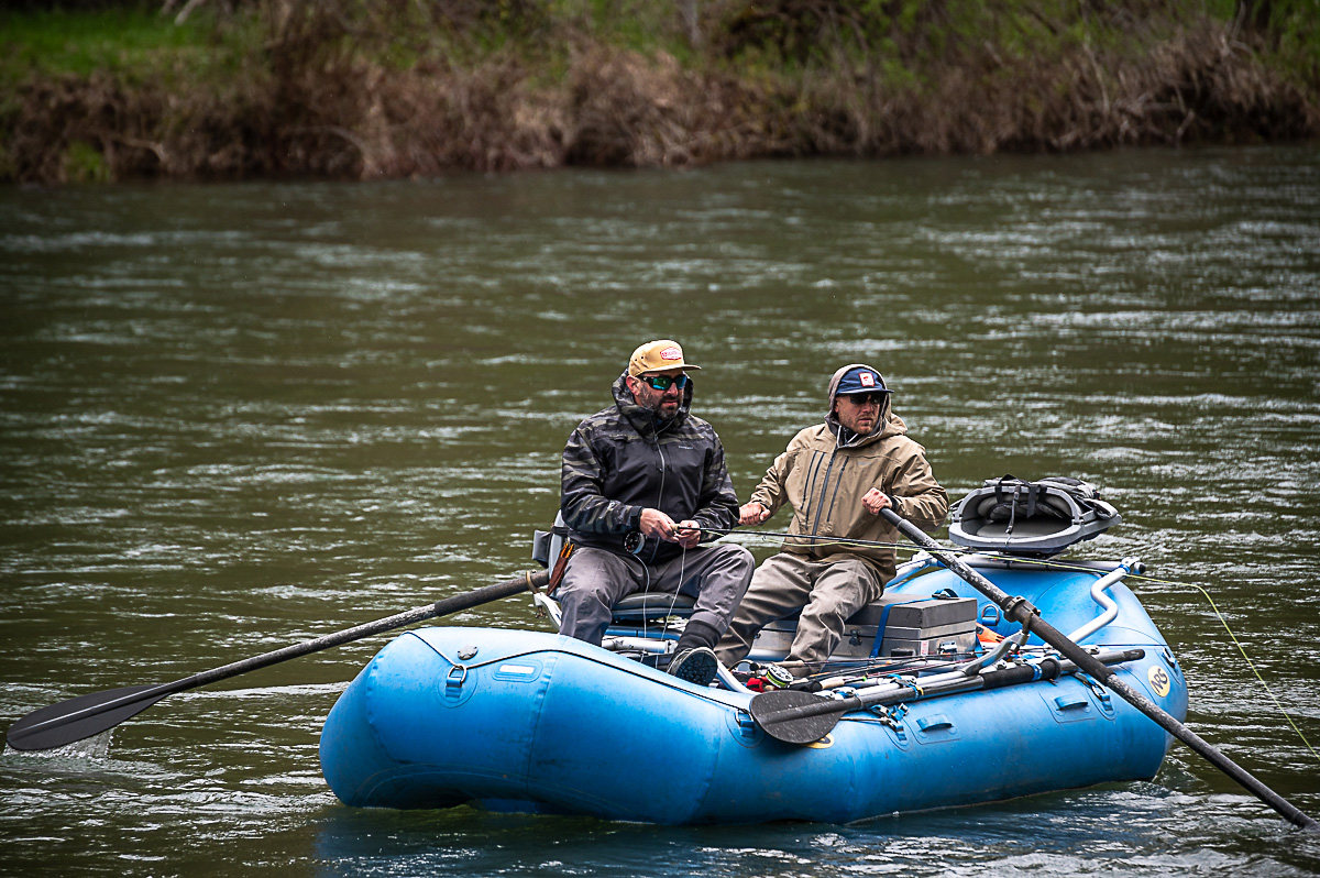 Bo and Jesse drifting and fly fishing the North Fork of the Coeur d'Alene River.
