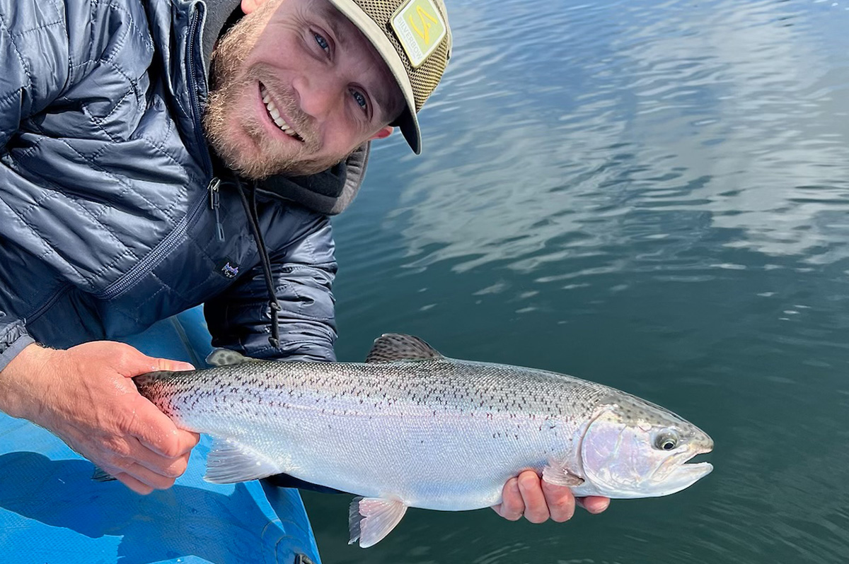 Jesse with a Medical Lake rainbow.