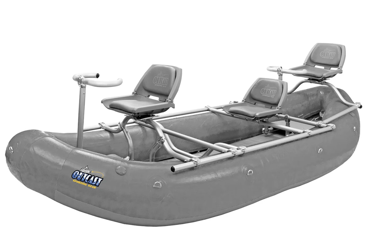 Outcast Pac 1300 Fishing Raft Gray