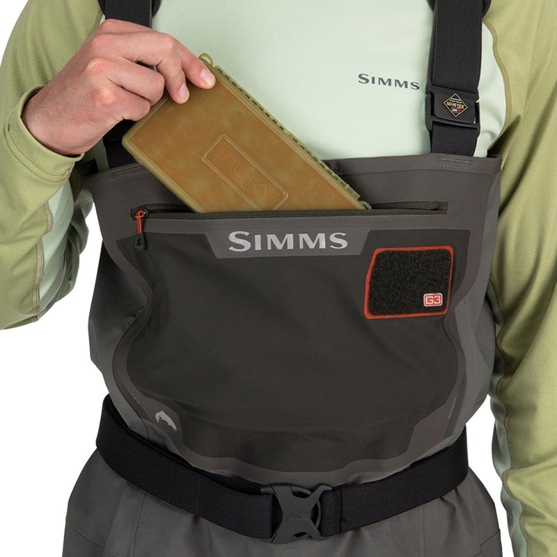 Top access zippered non-waterproof stretch pocket