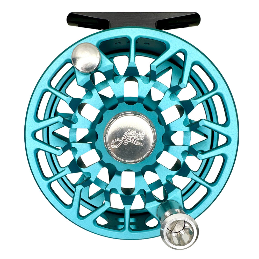 Satin Teal Fly Reel with Platinum Handle