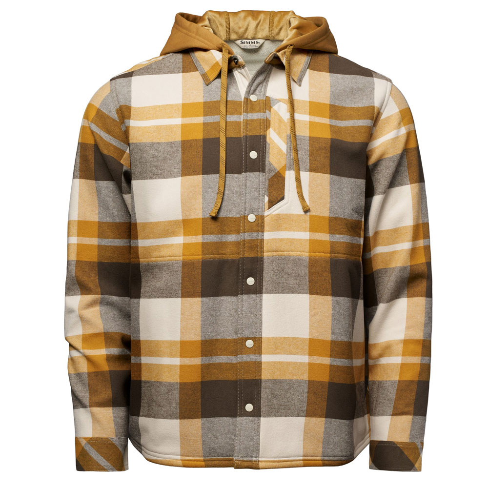 Simms Coldweather Hooded Shacket - Fitzgerald Plaid Hickory