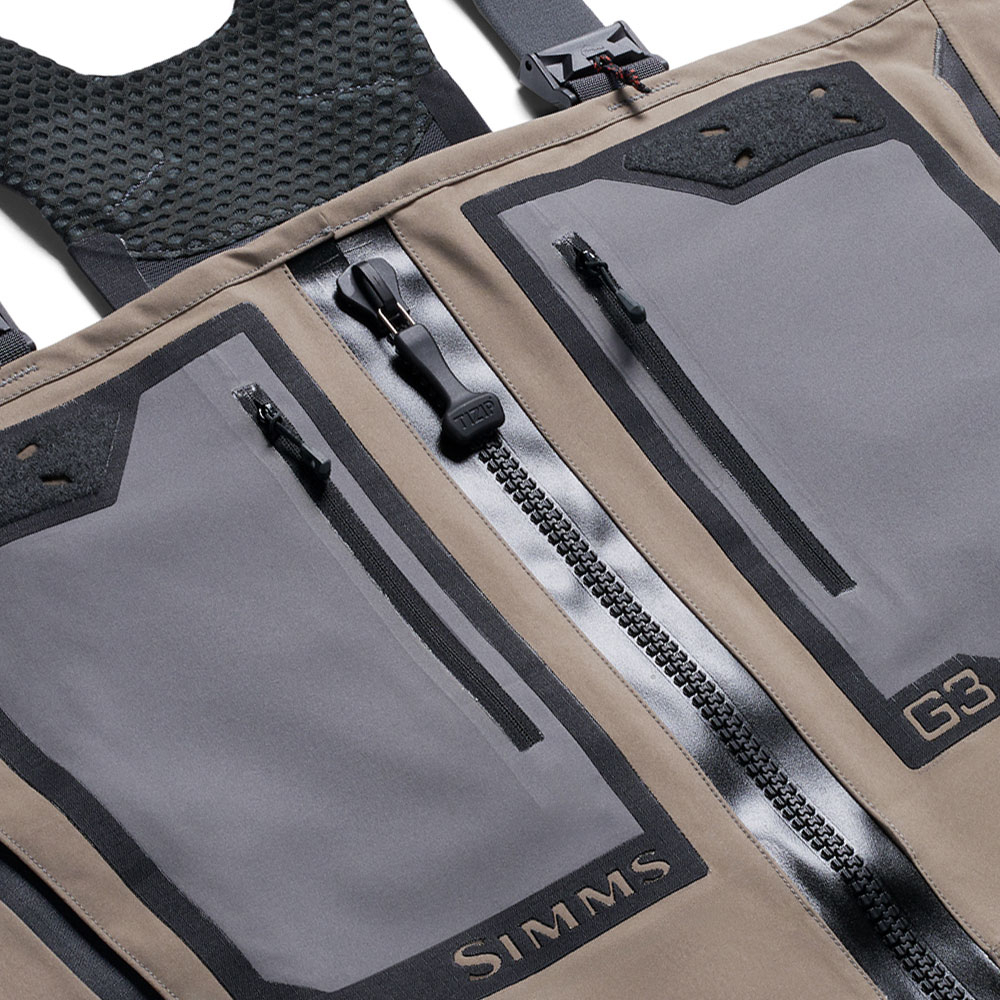 Two stretch YKK zippered fly box compatible pockets