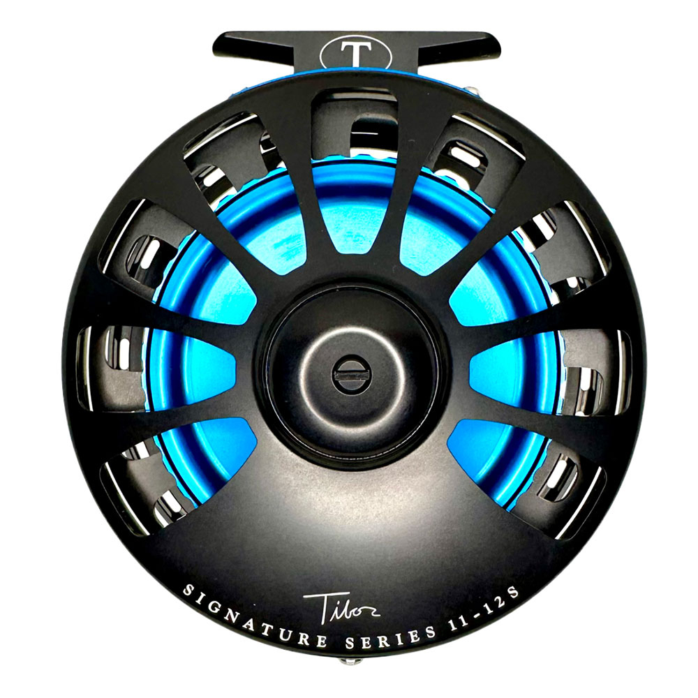 Tibor — Signature Series 11/12 Fly Reel Frost Black with Blue Hub | Silver  Bow Fly Shop