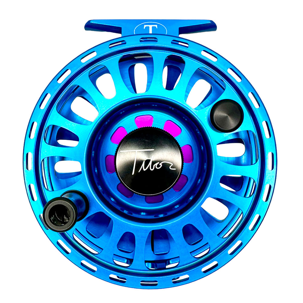 Tibor — Signature Series 9/10 Fly Reel Aqua with Violet Hub