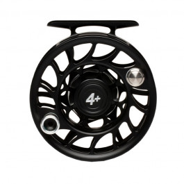 Hatch — Iconic 4 Plus Black / Silver Large Arbor Fly Reel | Silver