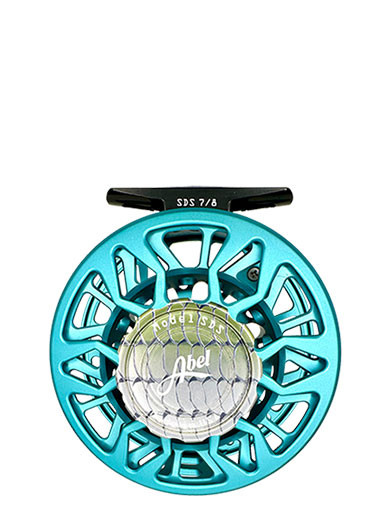 Abel SDS 7/8 Satin Teal Fly Reel with Bonefish Drag Knob