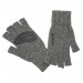 Wool Half Finger Gloves - Steel Color