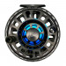 Signature Series 11/12 Fly Reel Frost Black with Blue Hub