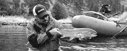 Mark holding a Grande Ronde Steelhead.