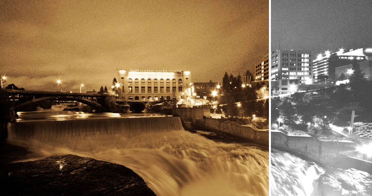 Downtown Spokane River Falls.