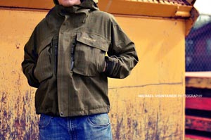 A retro looking Guideline Wading Jacket ready for whatever mother nature may throw at you.
