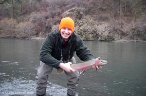 Spencer getting spoiled on his first Grande Ronde adventure for steelhead.