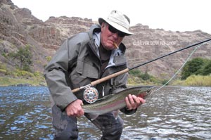 Bob enjoying his victory with a cigar on the Grande Ronde River while swinging for Steelhead.
