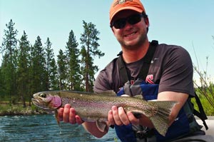 A legit 21 inch Redband Rainbow caught while fly fishing on the Spokane River.
