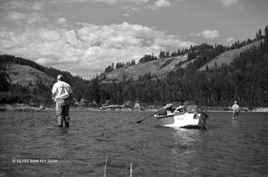 Anglers work the riffles on the lower St. Joe during June in search of cutthroat.