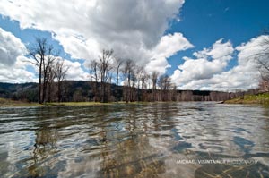 Fly fishing the lower St. Joe early in April can be great weather and outstanding fly fishing... with no crowds.