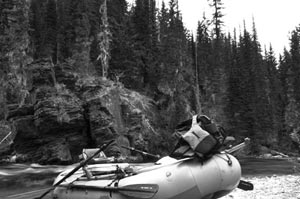 Taking a break from dry fly fishing the St. Joe River in Idaho.