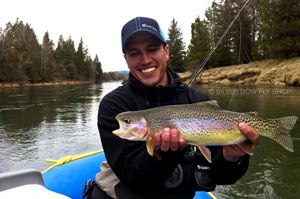 A nice rainbow from the lower Coeur d'Alene River; there's not alot, but they are usually big.